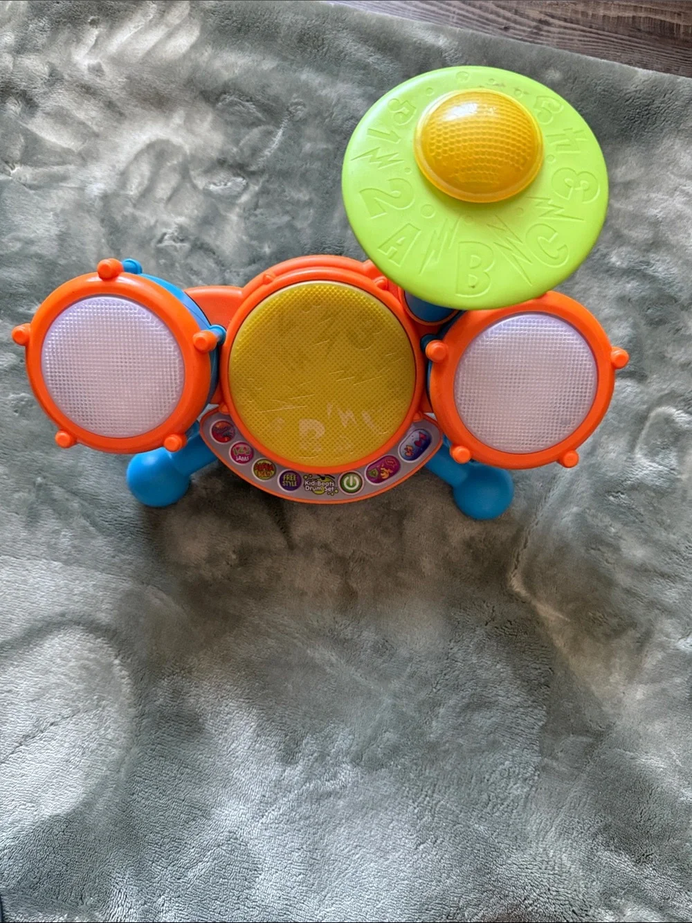 Kids Electronic Drum Set - Blue, Orange, Yellow, Green
